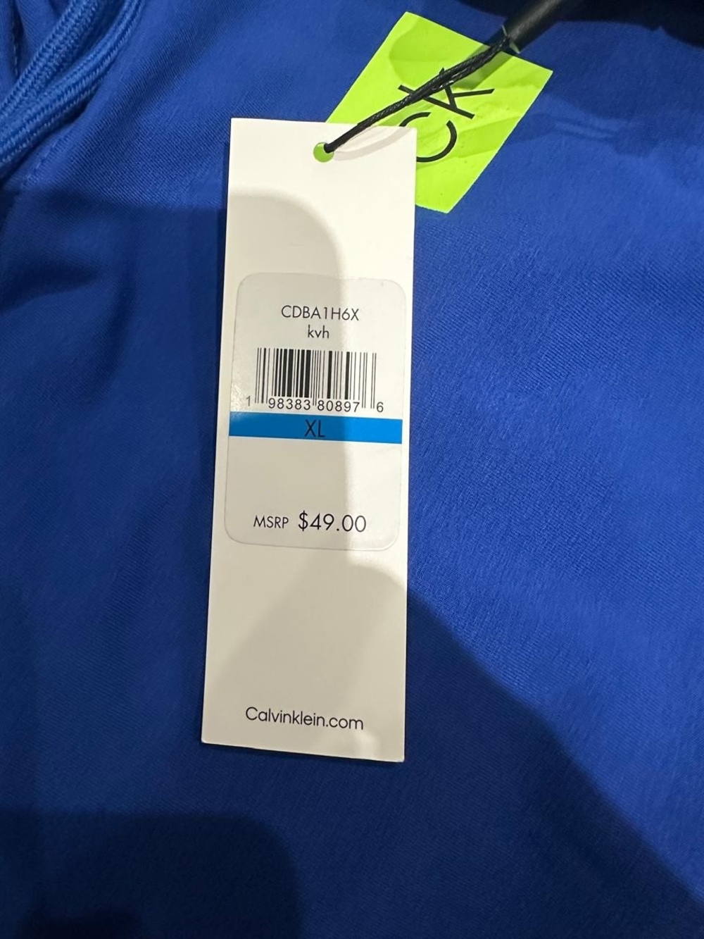 NWT Calvin Klein Royal Blue Hooded T-Shirt Dress - Picture 7 of 9